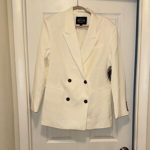 Scoop Ivory/Cream Double-Breasted Blazer